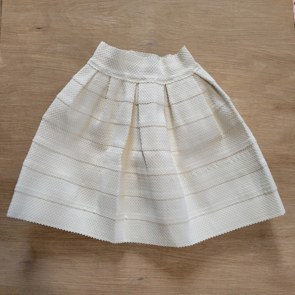 FSR Flared Skater Texured Skirt Ivory Size medium